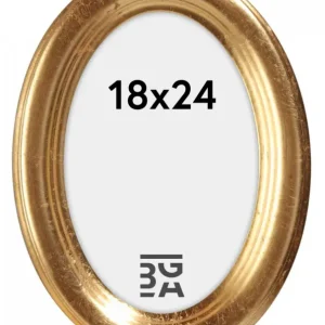 Nouvel Arrivage Molly Ovaal Glas Goud 18x24 cm