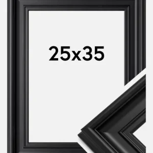 Fotolijst Mora Premium Glas Zwart 25x35 cm Offre Limitée