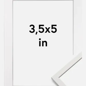 Vente Directe Fotolijst Edsbyn Glas Wit 3,5x5 Inches (8,89x12,7 cm)