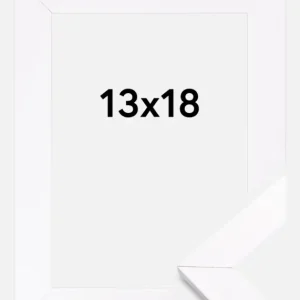 Commander Vite Fotolijst Stockholm Glas Wit 13x18 cm