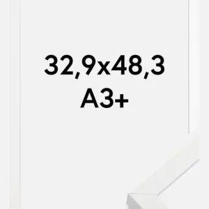 Acheter Direct Fotolijst Amanda Box Glas Wit 32,9x48,3 cm (A3+)