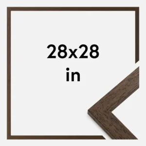Usine Directe Fotolijst Brown Wood 28x28 Inches (71,12x71,12 cm)