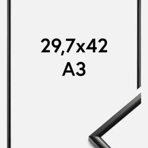 Livraison Gratuite Fotolijst New Lifestyle Glas Zwart 29,7x42 cm (A3)