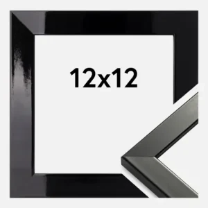Achetez Aujourd’hui Fotolijst Uppsala Glas Zwart Hoogglans 12x12 cm