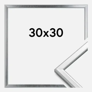 Nouveauté Fotolijst Slim Mat Ontspiegeld Glas Zilver 30x30 cm