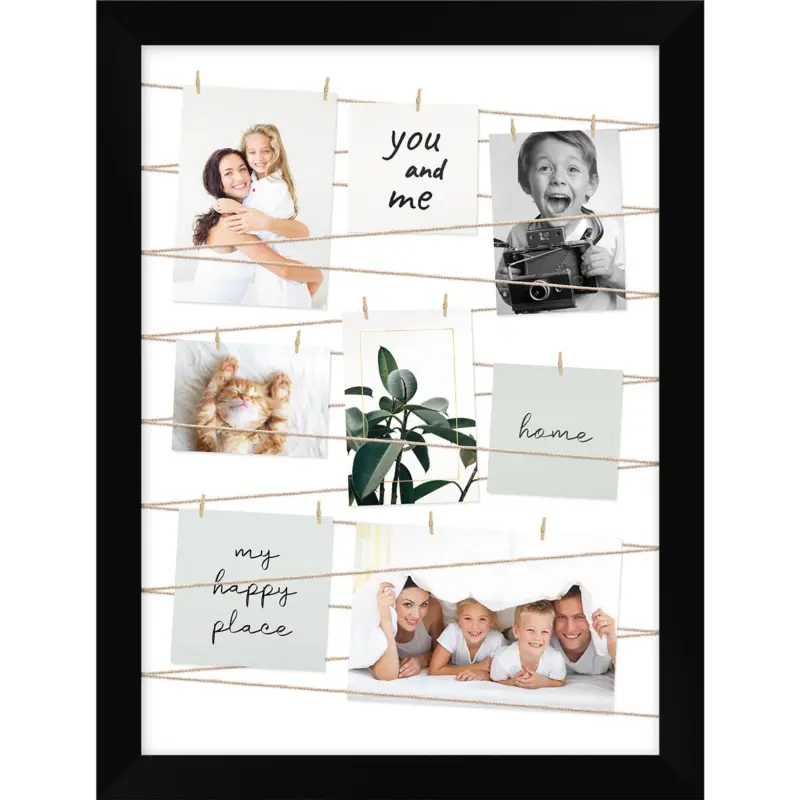 Top Vente Fotogalleri Collagelijst Zwart 50x70 cm