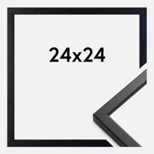Vente Flash Fotolijst Exklusiv Glas Zwart 24x24 cm