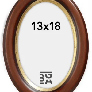Nouvel Arrivage Molly Ovaal Glas Bruin 13x18 cm