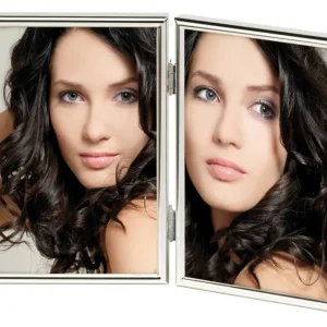 Chloe Vouwlijst Glas Zilver 10x15 cm - 2 Afbeeldingen Meilleur Prix