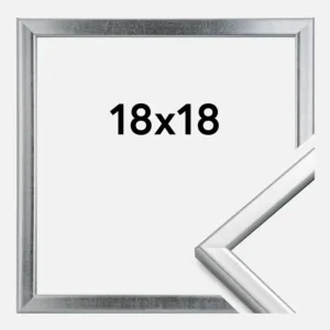 Fotolijst Slim Mat Ontspiegeld Glas Zilver 18x18 cm Paiement Sécurisé