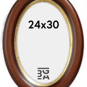 Molly Ovaal Glas Bruin 24x30 cm Dernier Modèle