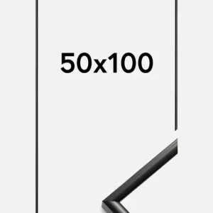 Fotolijst New Lifestyle Glas Zwart 50x100 cm Satisfait Ou Remboursé