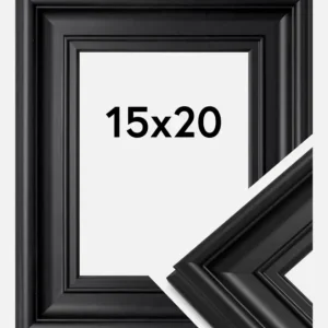 Fotolijst Mora Premium Glas Zwart 15x20 cm Livraison Express