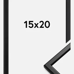 Meilleur Choix Fotolijst Slim Mat Ontspiegeld Glas Zwart 15x20 cm