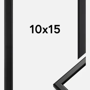 Vente Flash Fotolijst Slim Mat Ontspiegeld Glas Zwart 10x15 cm