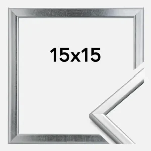 Expédition Rapide Fotolijst Slim Mat Ontspiegeld Glas Zilver 15x15 cm
