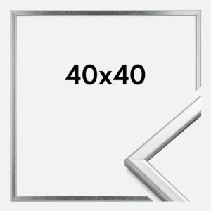 Fotolijst Slim Mat Ontspiegeld Glas Zilver 40x40 cm Réduction
