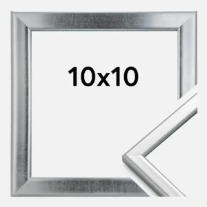 Nouvelle Collection Fotolijst Slim Mat Ontspiegeld Glas Zilver 10x10 cm