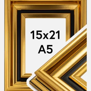 Fotolijst Gysinge Premium Glas Goud 15x21 cm (A5) Meilleure Vente