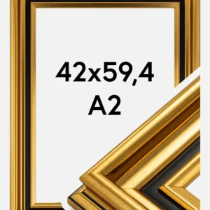 Certifié Fotolijst Gysinge Premium Glas Goud 42x59,4 cm (A2)