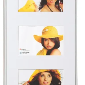 New Lifestyle Collagelijst Glas Zilver - 3 Bilder (13x18 Cm) Nouvelle Collection