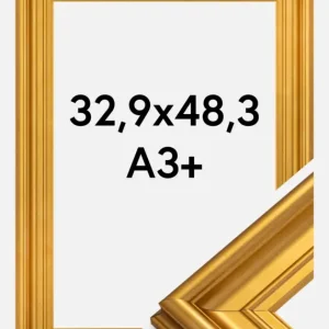 Fotolijst Mora Premium Glas Goud 32,9x48,3 cm (A3+) Nouvel Arrivage