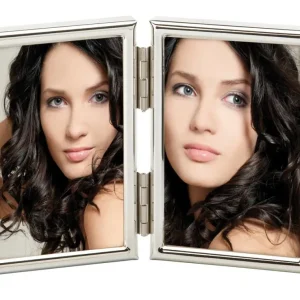 Chloe Vouwlijst Glas Zilver 6x9 cm - 2 Afbeeldingen Certifié