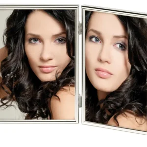 Chloe Vouwlijst Glas Zilver 13x18 cm - 2 Afbeeldingen Petit Prix