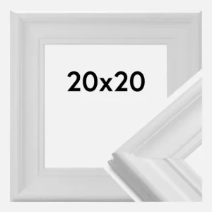 Fotolijst Mora Premium Glas Wit 20x20 cm Petit Prix
