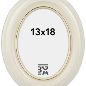 Authentique Eiri Mozart Ovaal Glas Wit 13x18 cm