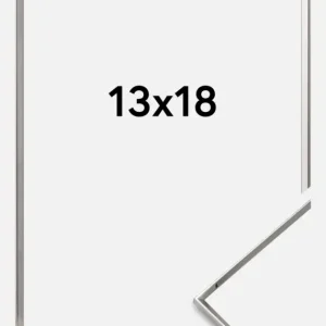 Retour Gratuit Fotolijst Glad Metaal Glas Zilver 13x18 cm