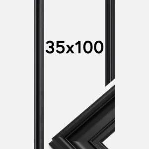 Haute Qualité Fotolijst Mora Premium Glas Zwart 35x100 cm