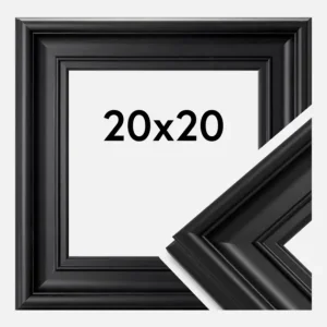Fotolijst Mora Premium Glas Zwart 20x20 cm Vente Flash