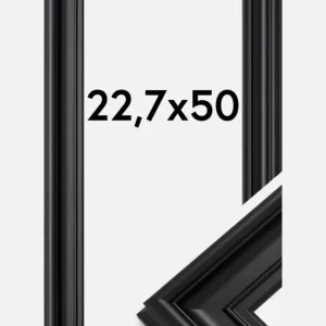 Acheter En Ligne Fotolijst Mora Premium Glas Zwart 22,7x50 cm