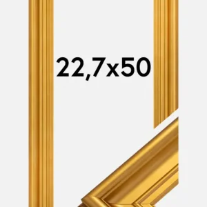 Livraison Gratuite Fotolijst Mora Premium Glas Goud 22,7x50 cm