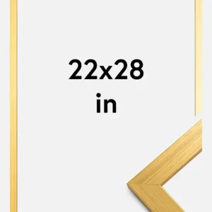 Vente Flash Fotolijst Glas Gold Wood 22x28 Inches (55,88x71,12 cm)