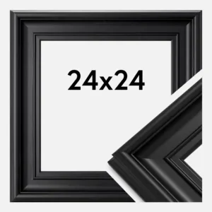 Retour Gratuit Fotolijst Mora Premium Glas Zwart 24x24 cm