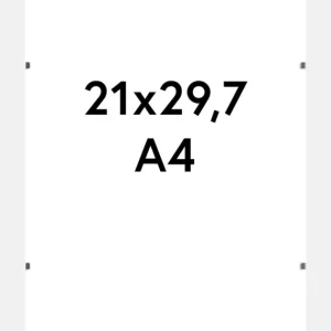 Clipslijst Mat Antireflexglas 21x29,7 cm (A4) Certifié