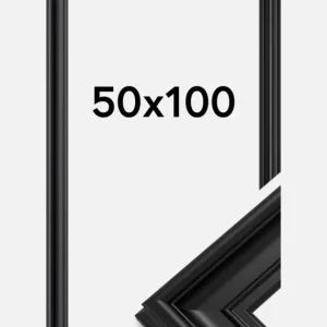 Dernière Chance Fotolijst Mora Premium Glas Zwart 50x100 cm