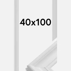 Fotolijst Mora Premium Glas Wit 40x100 cm Haute Qualité