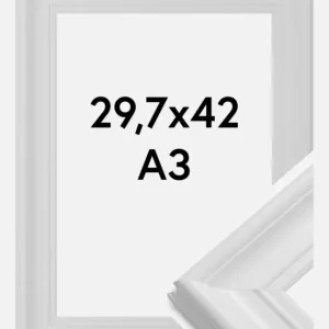 Fotolijst Mora Premium Glas Wit 29,7x42 cm (A3) Expédition Rapide