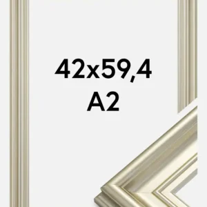 Fotolijst Mora Premium Glas Zilver 42x59,4 cm (A2) Commander Maintenant