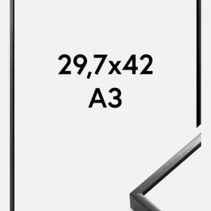 Fotolijst Nielsen Premium Alpha Glas Glanzend Zwart 29,7x42 cm (A3) Petit Prix