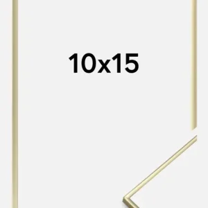 Authentique Fotolijst Glad Metaal Glas Goud 10x15 cm