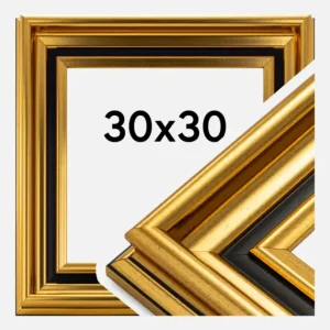 Fotolijst Gysinge Premium Glas Goud 30x30 cm Expédition Rapide