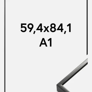 Authentique Fotolijst Nielsen Premium Alpha Glas Glanzend Zwart 59,4x84,1 cm (A1)