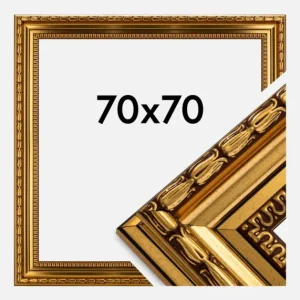Retour Gratuit Fotolijst Birka Premium Glas Goud 70x70 cm