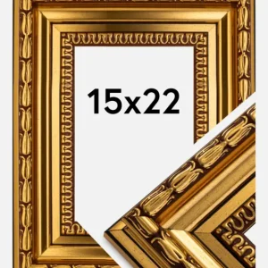 Retour Gratuit Fotolijst Birka Premium Glas Goud 15x22 cm