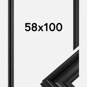 Fotolijst Mora Premium Glas Zwart 58x100 cm Solde