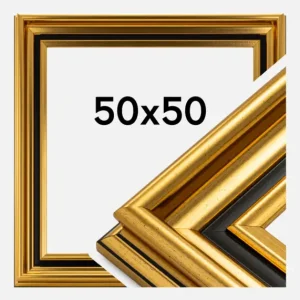 Fotolijst Gysinge Premium Glas Goud 50x50 cm Haute Qualité